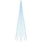 Vidaxl vlaggenmast kerstboom 310 led's blauw 300 cm