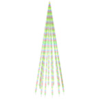 Vidaxl vlaggenmast kerstboom 732 led's meerkleurig 500 cm