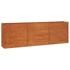 Vidaxl plantenbak verhoogd 240x40x77 cm cortenstaal roestig