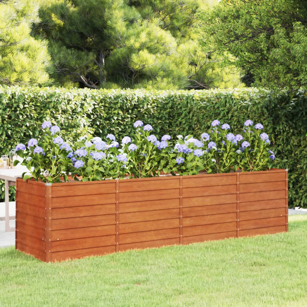 VidaXL Plantenbak verhoogd 320x80x77 cm cortenstaal roestig