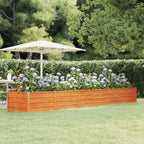 Vidaxl plantenbak verhoogd 400x80x45 cm cortenstaal roestig