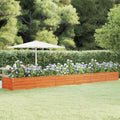 Vidaxl plantenbak verhoogd 600x80x45 cm cortenstaal roestig