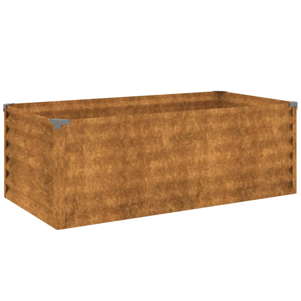 Vidaxl verhoogde tuinbak 100x50x36 cm cortenstaal