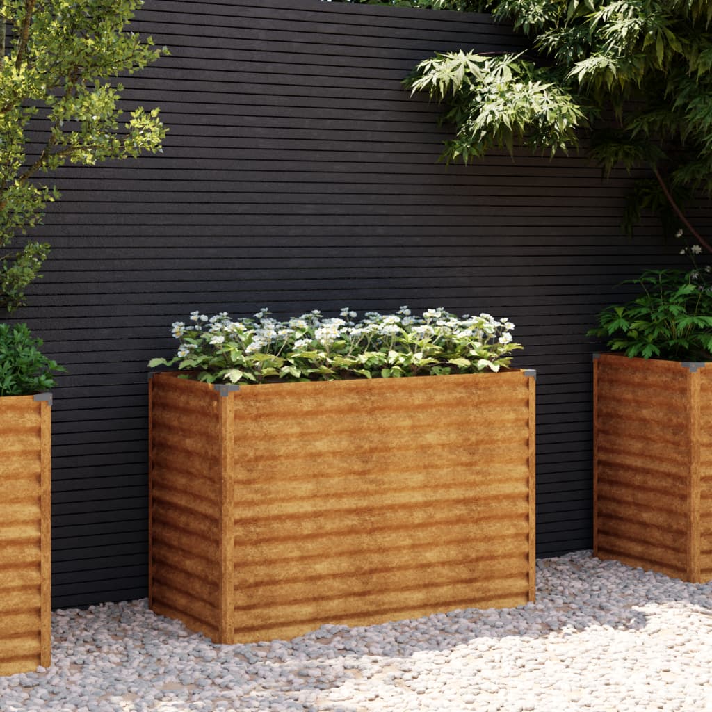 Vidaxl verhoogde tuinbak 100x50x69 cm cortenstaal