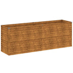 Vidaxl plantenbak verhoogd 196x50x69 cm cortenstaal