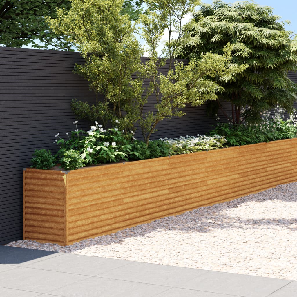 VidaXL Plantenbak verhoogd 960x50x69 cm cortenstaal