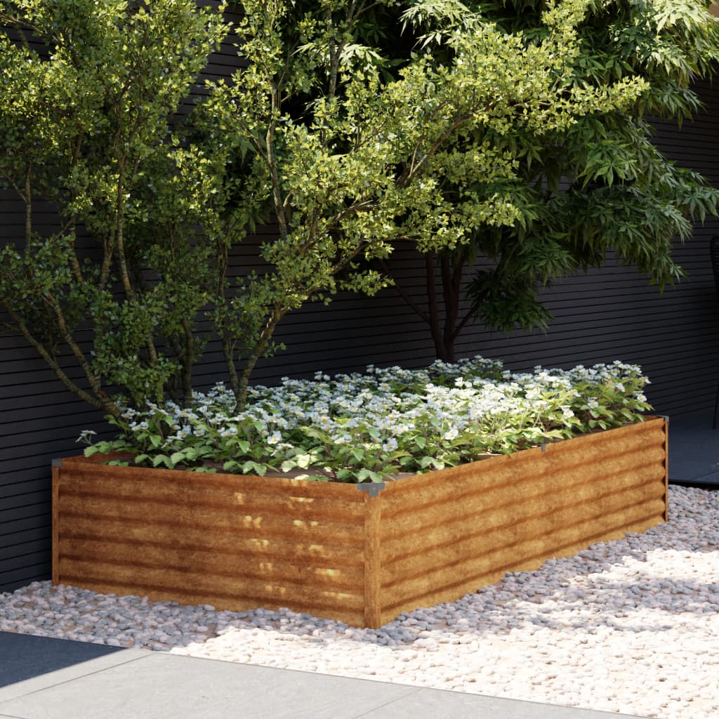 VidaXL Plantenbak verhoogd 195x100x36 cm cortenstaal