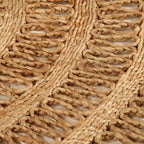 VidaXL Tapijt rond 120 cm gevlochten jute