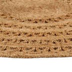 VidaXL Tapijt rond 180 cm gevlochten jute