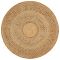Vidaxl tapijt rond 120 cm gevlochten jute