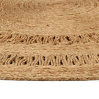 VidaXL Tapijt rond 150 cm gevlochten jute