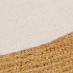 Vidaxl vloerkleed rond gevlochten 90 cm jute en katoen wit en naturel