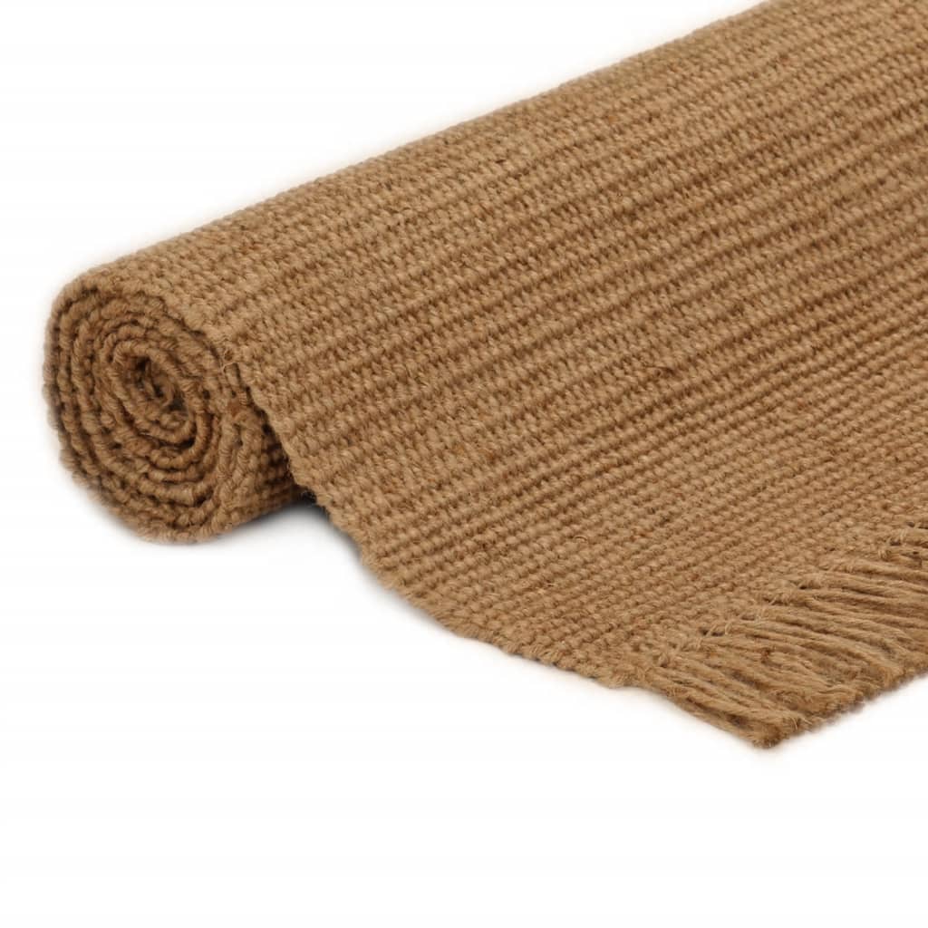 VidaXL Vloerkleed met kwastjes 160x230 cm jute