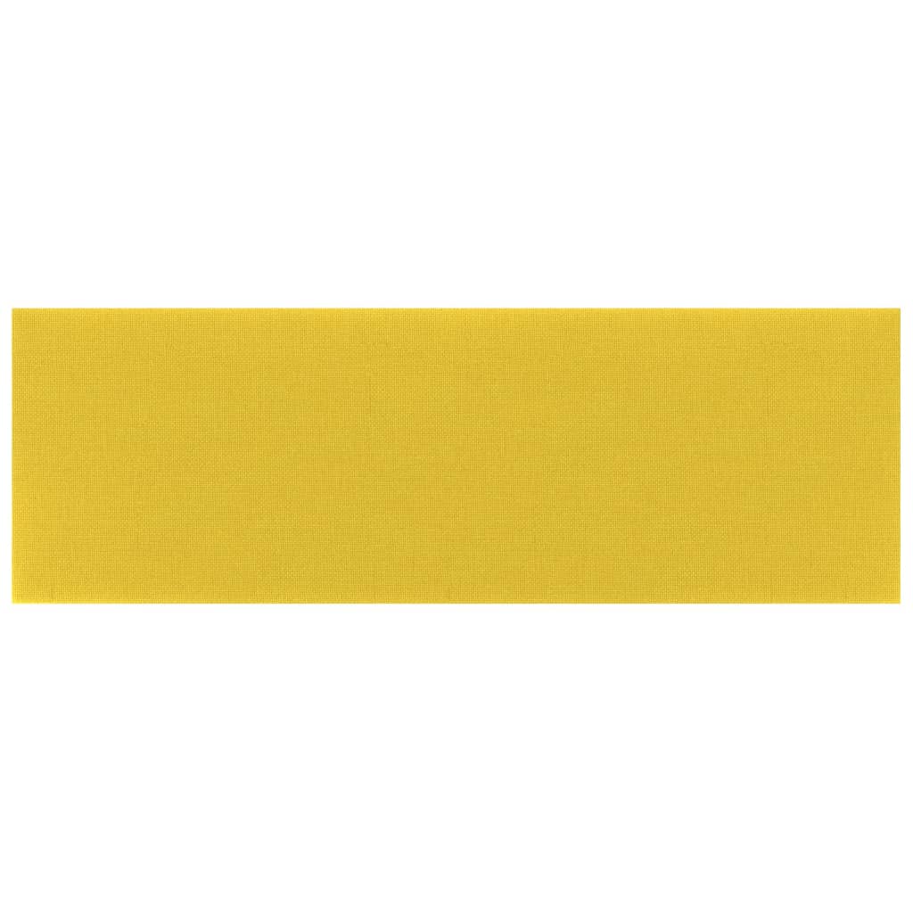VidaXL Wandpanelen 12 st 3,24 m² 90x30 cm stof lichtgeel
