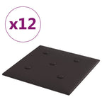 Vidaxl wandpanelen 12 st 1,08 m² 30x30 cm kunstleer zwart