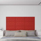 Vidaxl wandpanelen 12 st 2,16 m² 60x30 cm kunstleer wijnrood