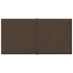 VidaXL Wandpanelen 12 st 0,54 m² 30x15 cm stof bruin