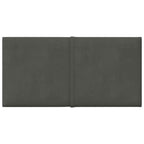 VidaXL Wandpanelen 12 st 0,54 m² 30x15 cm fluweel donkergrijs