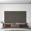 VidaXL Wandpanelen 12 st 0,54 m² 30x15 cm fluweel donkergrijs