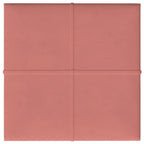 VidaXL Wandpanelen 12 st 1,08 m² 30x30 cm fluweel roze