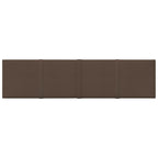VidaXL Wandpanelen 12 st 1,08 m² 60x15 cm stof bruin