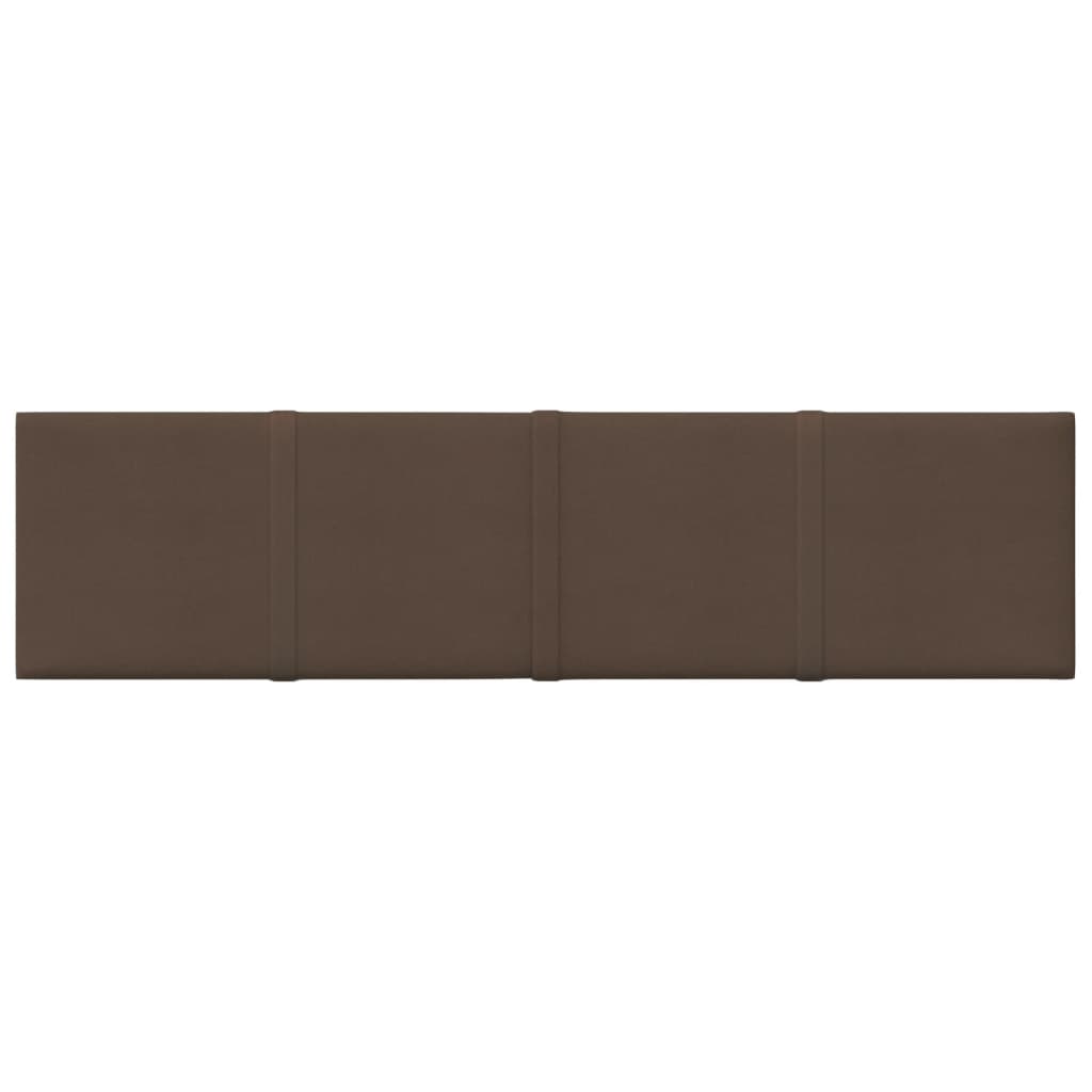 VidaXL Wandpanelen 12 st 1,08 m² 60x15 cm stof bruin