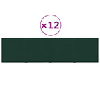 VidaXL Wandpanelen 12 st 1,08 m² 60x15 cm stof donkergroen