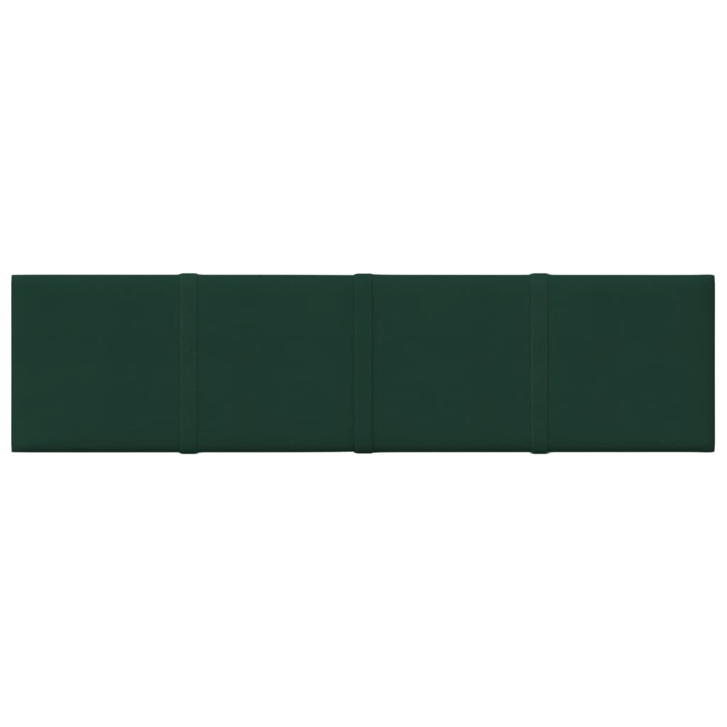 VidaXL Wandpanelen 12 st 1,08 m² 60x15 cm stof donkergroen