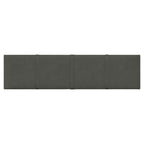 Vidaxl wandpanelen 12 st 1,08 m² 60x15 cm fluweel donkergrijs