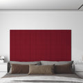 Vidaxl wandpanelen 12 st 1,08 m² 60x15 cm fluweel wijnrood