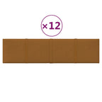 Vidaxl wandpanelen 12 st 1,08 m² 60x15 cm fluweel bruin