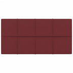 Vidaxl wandpanelen 12 st 2,16 m² 60x30 cm stof wijnrood