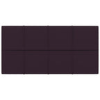 VidaXL Wandpanelen 12 st 2,16 m² 60x30 cm stof paars