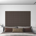 VidaXL Wandpanelen 12 st 2,16 m² 60x30 cm stof taupe