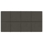 Vidaxl wandpanelen 12 st 2,16 m² 60x30 cm fluweel donkergrijs
