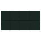 VidaXL Wandpanelen 12 st 2,16 m² 60x30 cm fluweel donkergroen