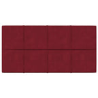 Vidaxl wandpanelen 12 st 2,16 m² 60x30 cm fluweel wijnrood