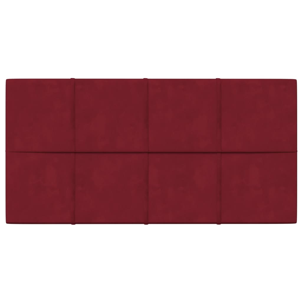 Vidaxl wandpanelen 12 st 2,16 m² 60x30 cm fluweel wijnrood