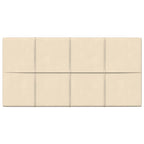 VidaXL Wandpanelen 12 st 2,16 m² 60x30 cm fluweel crèmekleurig