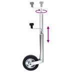 Vidaxl neuswiel voor aanhanger 48 mm gegalvaniseerd staal