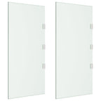 VidaXL Zijpanelen voor deurluifel 2 st gehard glas transparant