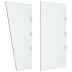 VidaXL Zijpanelen voor deurluifel 2 st gehard glas transparant