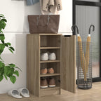 Vidaxl schoenenkast 30x35x70 cm bewerkt hout sonoma eikenkleurig