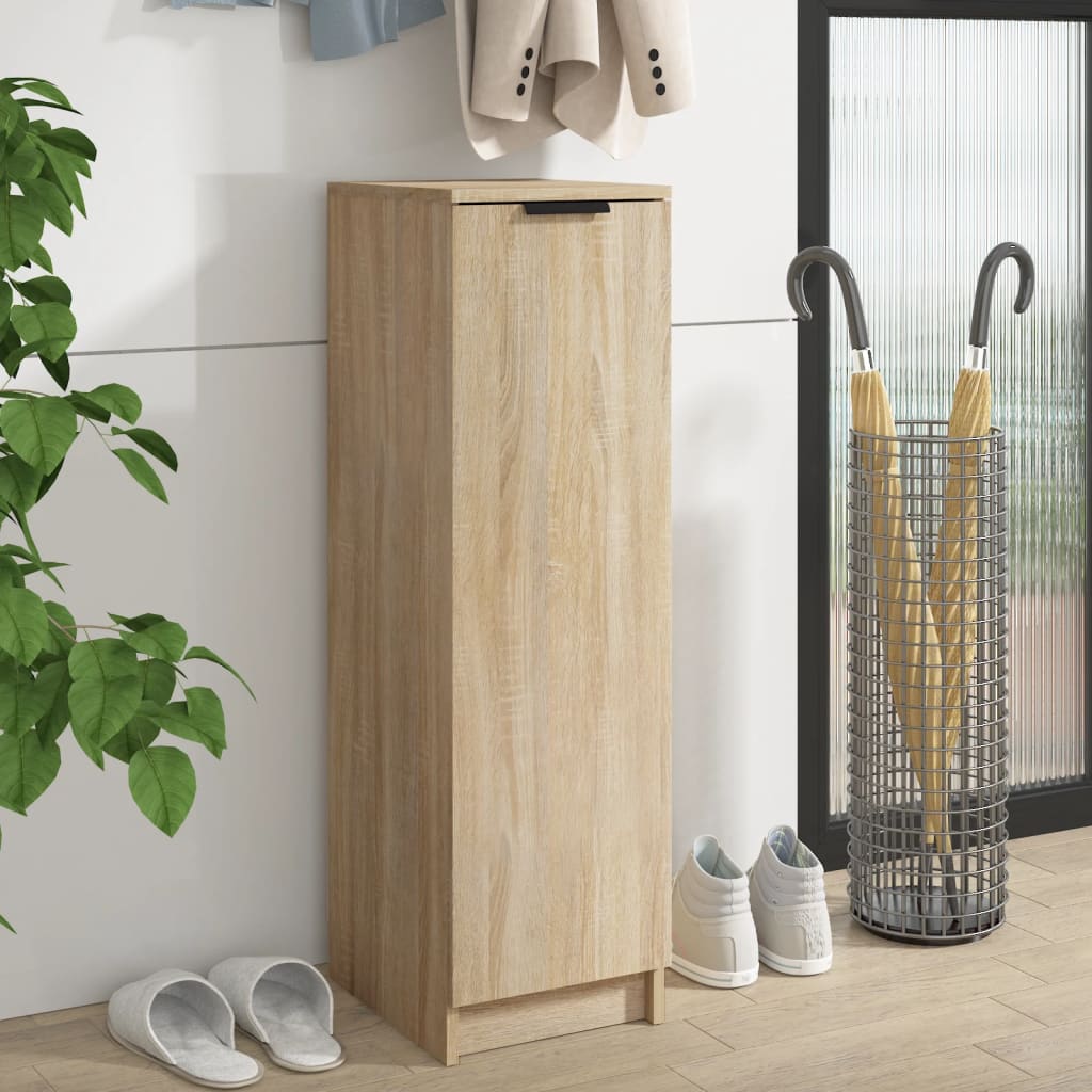 Vidaxl schoenenkast 30x35x100 cm bewerkt hout sonoma eikenkleurig