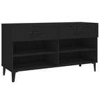 Vidaxl schoenenkast 102x35x55 cm bewerkt hout zwart
