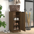 Vidaxl schoenenkast 30x35x70 cm bewerkt hout bruin eikenkleur