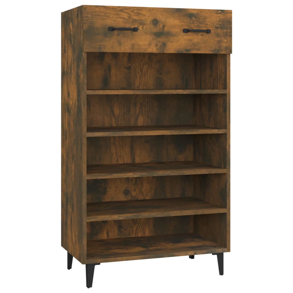 VidaXL Schoenenkast 60x35x105 cm bewerkt hout gerookt eikenkleurig