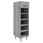 Vidaxl schoenenkast 30x35x105 cm bewerkt hout grijs sonoma eikenkleur