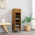Vidaxl schoenenkast 30x35x105 cm bewerkt hout gerookt eikenkleurig