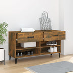 Vidaxl schoenenkast 102x35x55 cm bewerkt hout gerookt eikenkleurig